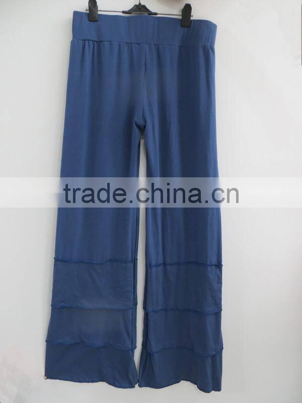 2015 women comfortable brown ruffle pants fashion lady yoga pants YW-121