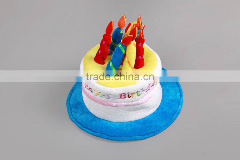 2014 hot factory blue happy adult birthday cake hats/carnival hats/party hat
