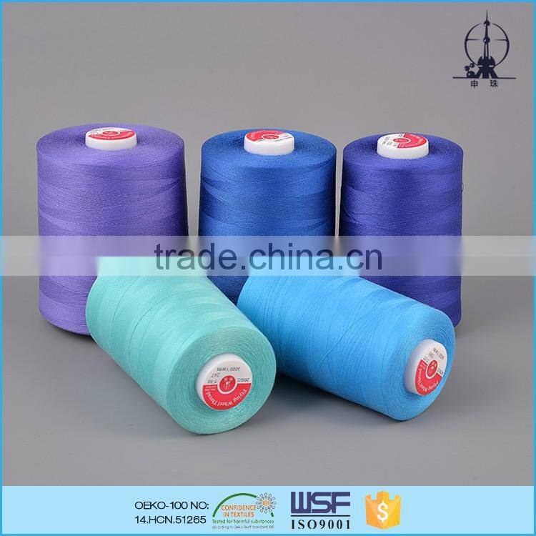 High strength cheap dyed core spun polyester sewing thread for coats