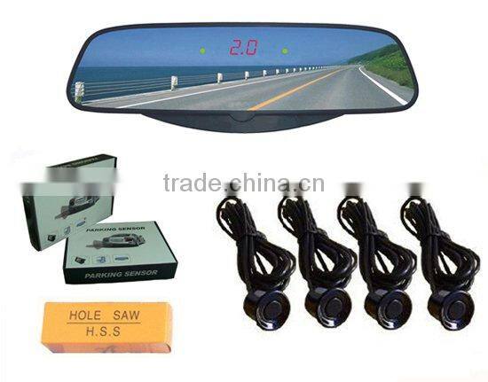 Mini LED Display Car Wireless Rearview Mirror Parking Sensor System