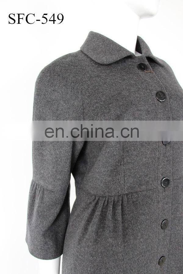 2015-2016AW Anti-pilling 100% pure ladies' cashmere long coat
