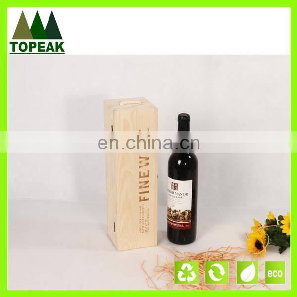 high quality wooden box 1/2/4/6 bottles wine packing wood box