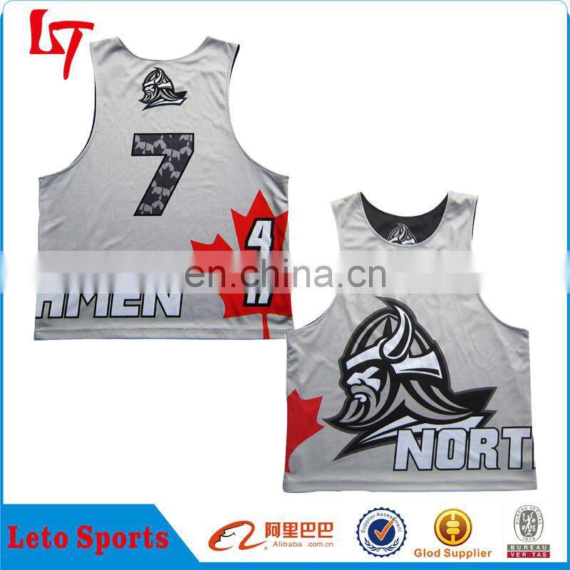 Cheap team usa Reversible lacrosse jerseys/Lacrosse Jerseys 100% Mesh Polyester/ Lacrosse practice jersey