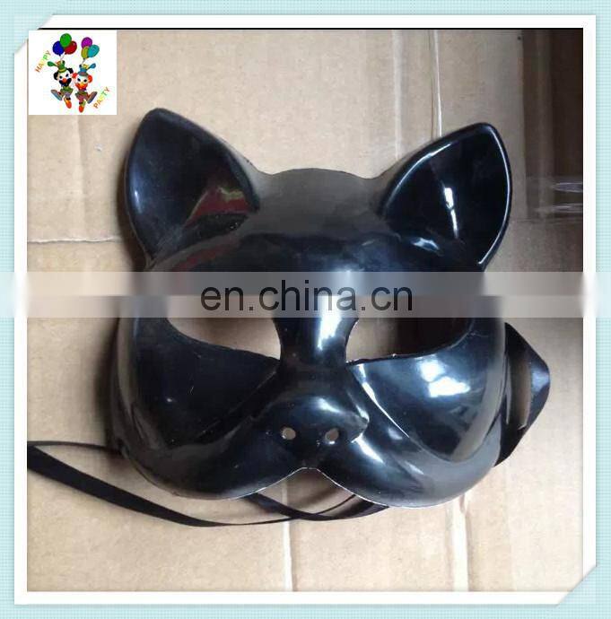 Masquerade Cheap Plastic Black Cat Halloween Party Masks HPC-0446