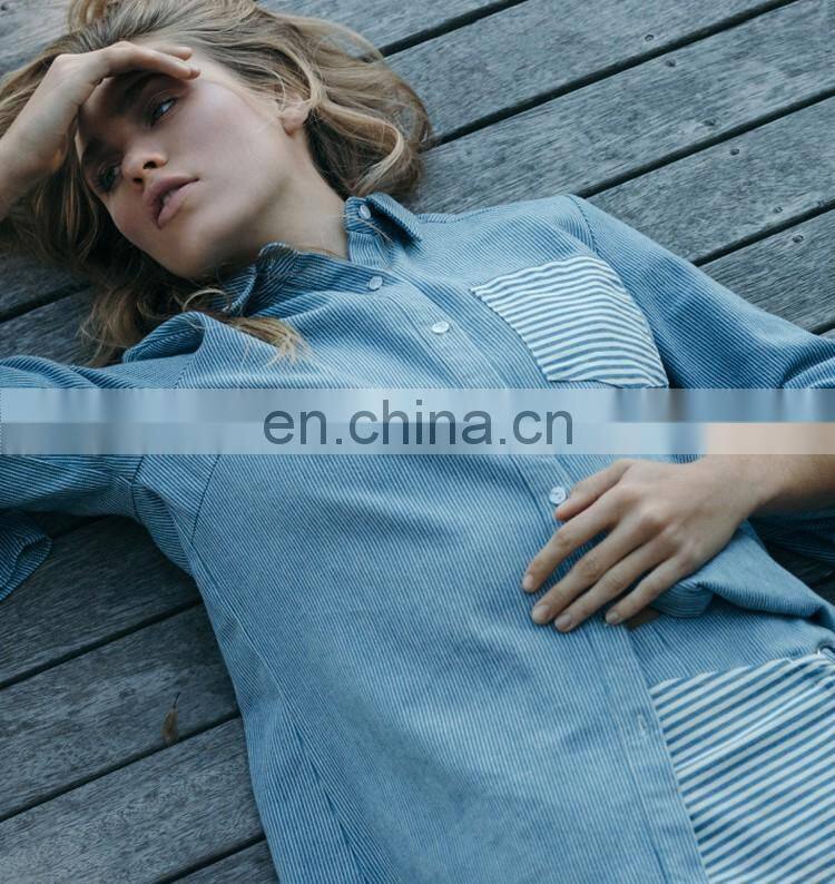 High-End Handmade Female Collar T-Shirt