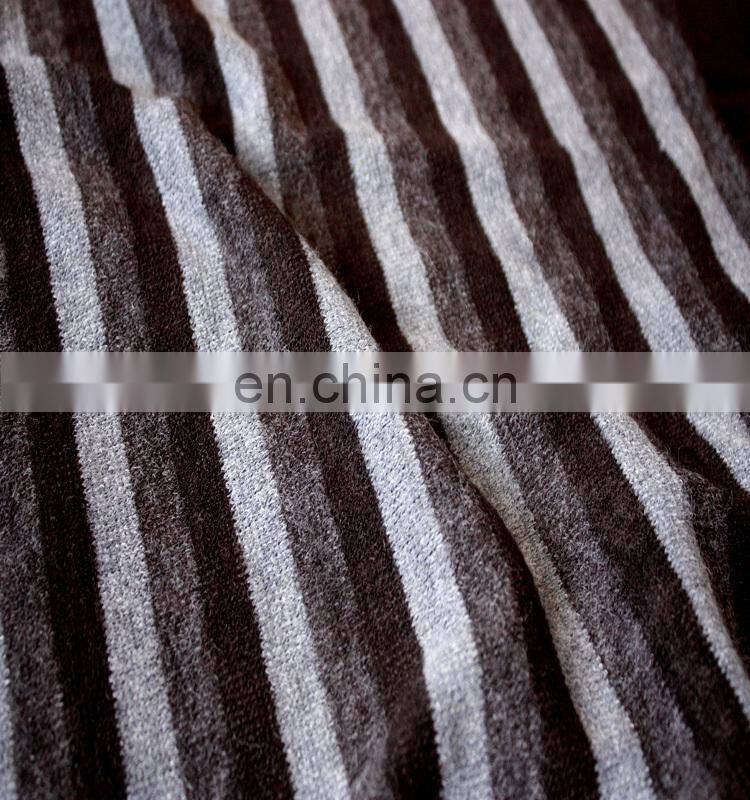 With Chiffon Lining Acrylic Striped Frill Hem Casual Wear Tunic For Fat Women