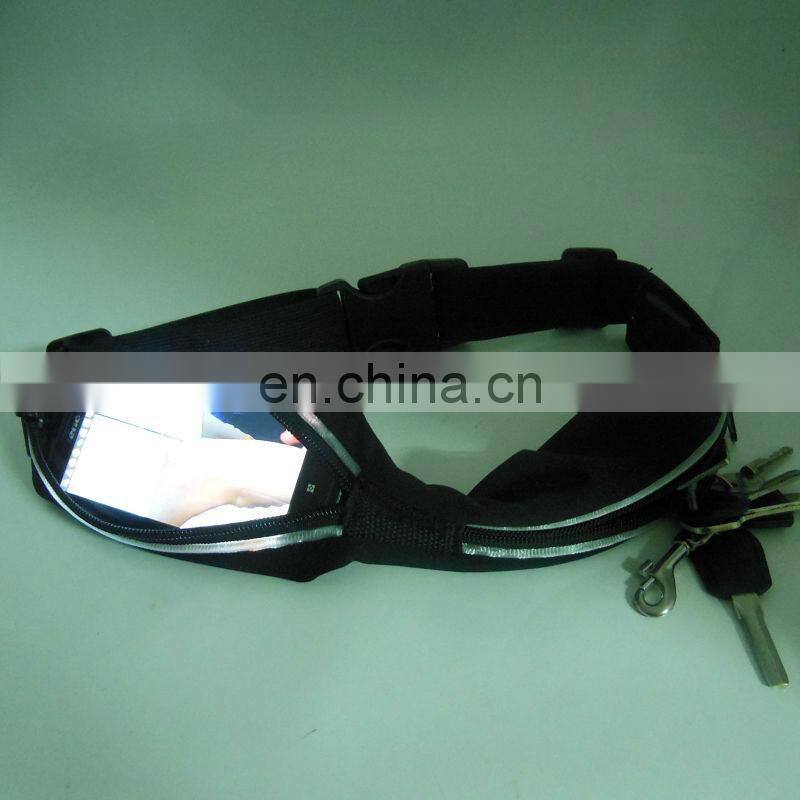 Safety led flashing elastic waistband led light belt sports led belt