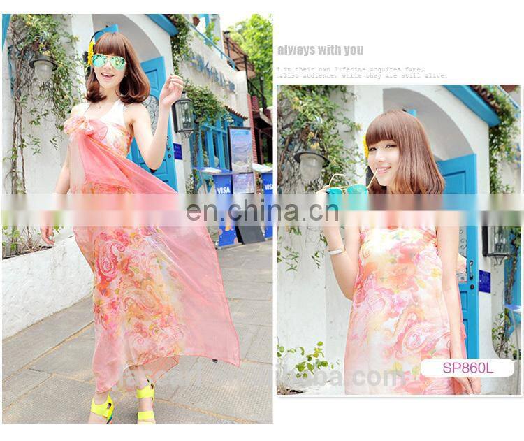 2015fashion style newest high quality silk crepe georgette digital printing pareo(SP860L)