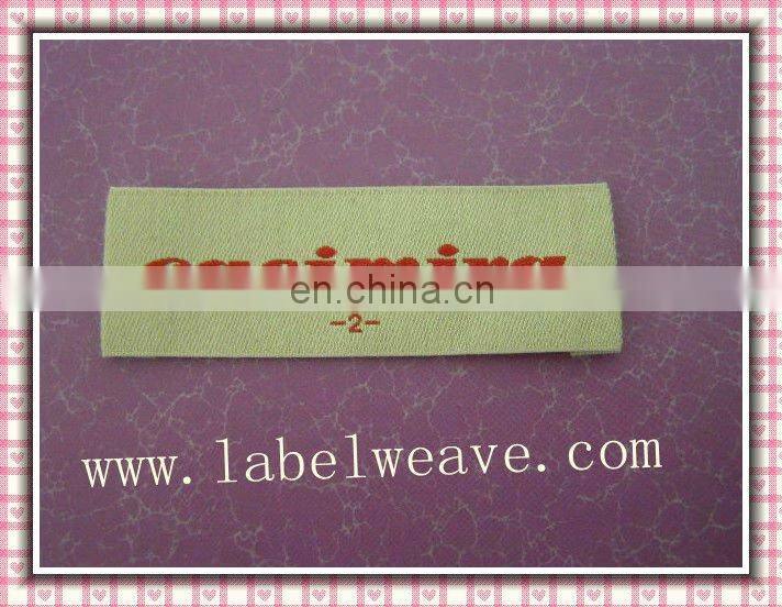 colorful cotton woven garment label