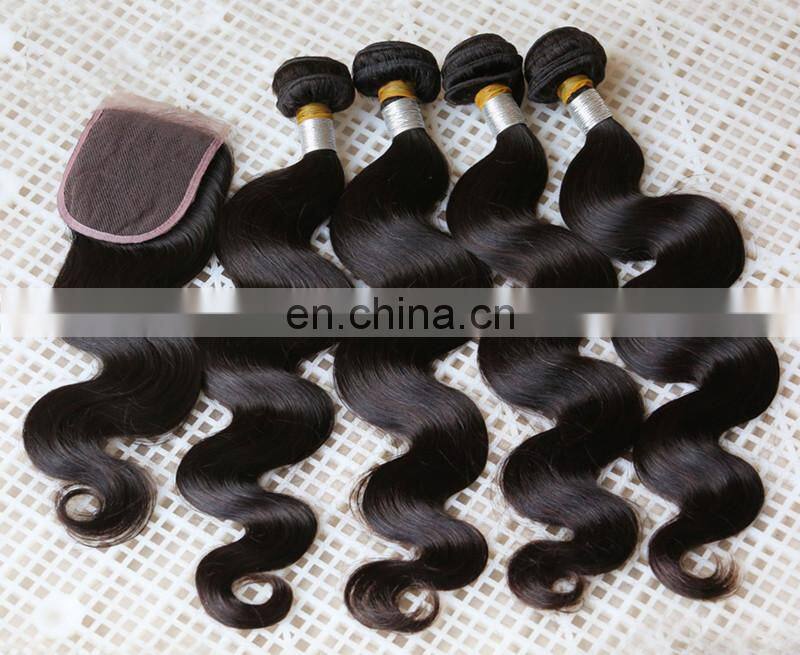 natural body wave cheap virgin peruvian human hair bundles with lace closure dropship remy lace front closure with baby hair