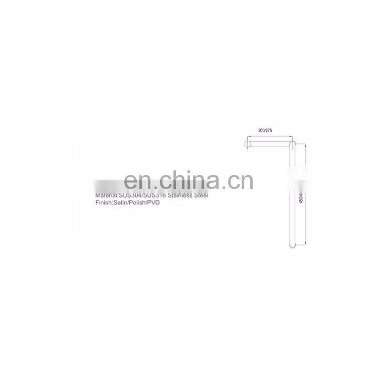 SS304 Double Side Design Shower Room Glass Door Pull Handle Stainless Steel