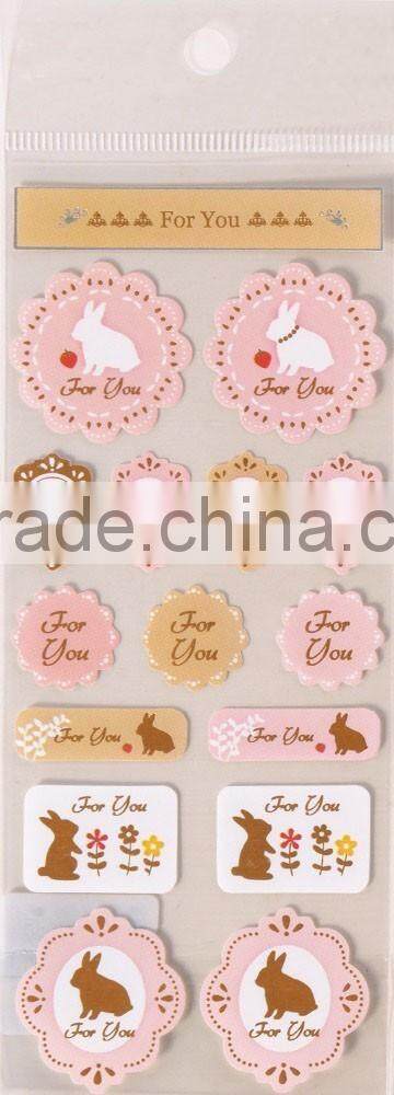 lovely creative cloth stickers, PVC sticker