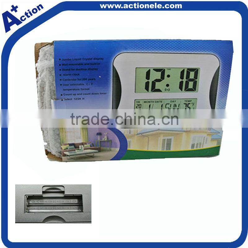 Large Digital LCD Wall Clock