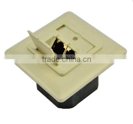 outlet with dual STP cat5e jack with double port