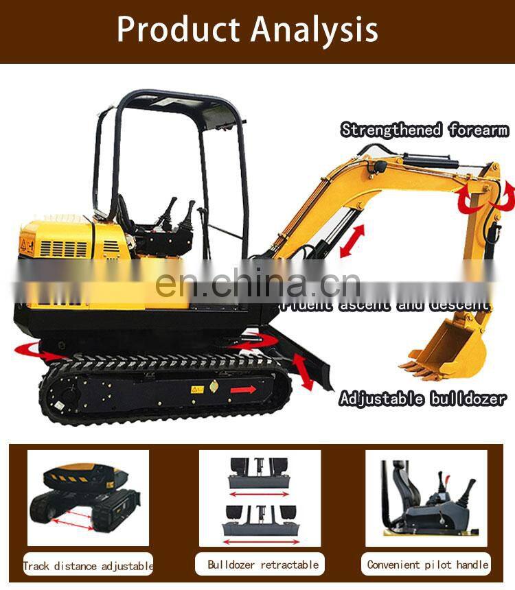 Shandong Jining 1.5 Ton Mini Excavator 1.6 Ton Hydraulic Pump Excavator