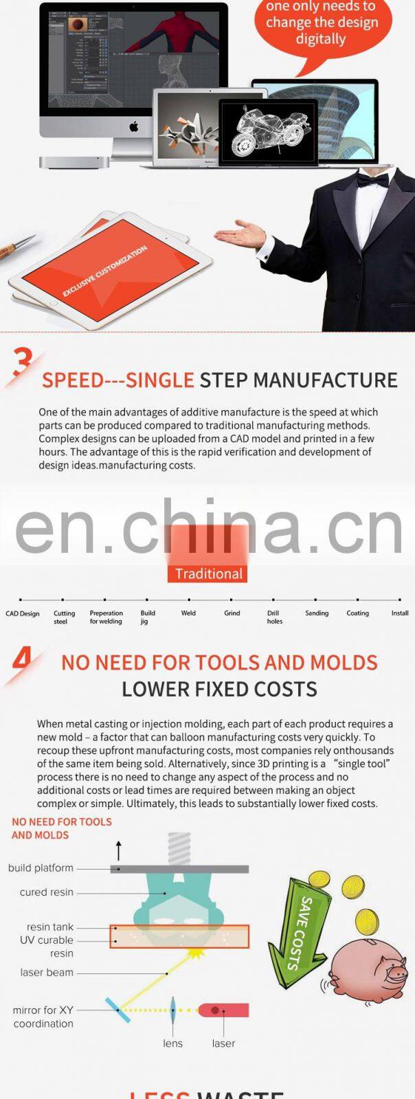 Plastic 3d cad kids toy model printing Rapid Prototype sla rapid prototype