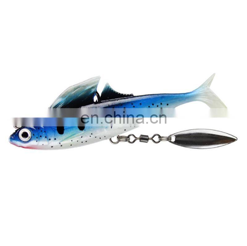 High Quality 8.5cm12.5g with Sequins VMC Single Hook Simulation Fishing Bait Soft Lead Fish