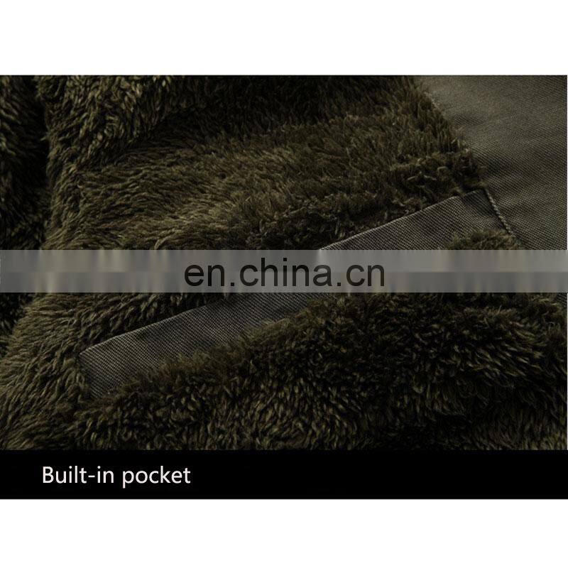 Customized plus velvet military uniform men's jacket slim standing collar cotton men's casual bomber jacket