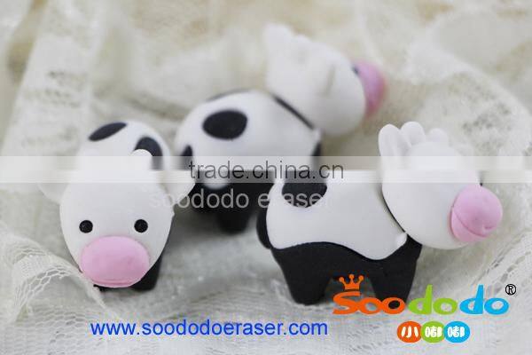 lovely cow shaped gomu eraser