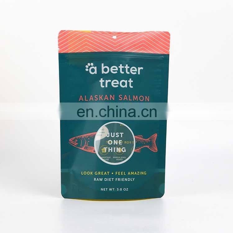 Custom digital printed aluminum foil stand up pouch snack food packaging bag for pork jerky