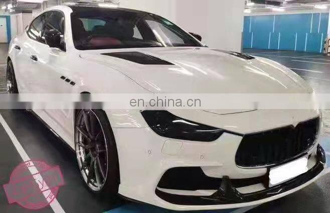 Runde For Maserati Ghibli 2013-2017 Aspec Style Carbon Fiber Body Kit With Front Lip Side Skirt Rear Diffuser Spoiler Hood