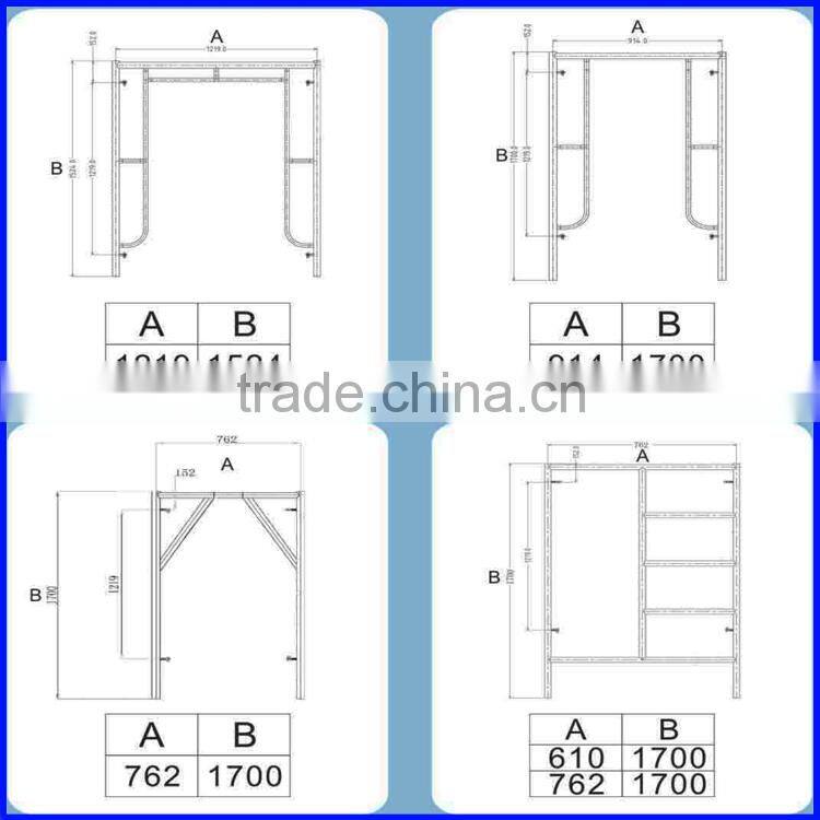 High Quality !!! Good Price !!! Painted scaffolding H frame system for construction
