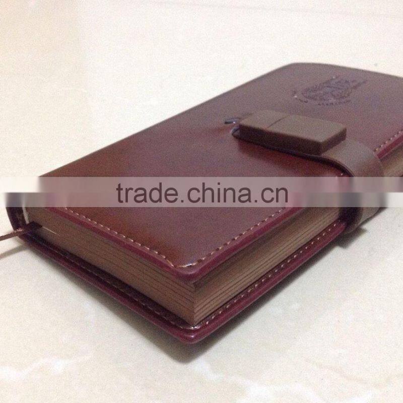 A6 size UBS notebooks with logo embossing cover