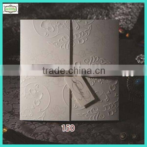 2014 high quality royal blue wedding invitation