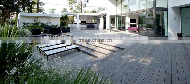Wood plastic composite hollow deck flooring for swimming pool, terrace, gallery