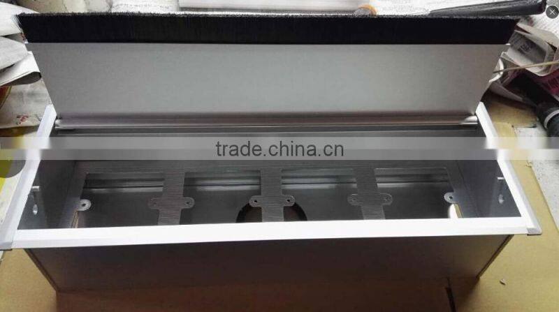 BW-T640A Office Furniture Wire Box For Table Top/Cable Management Cubby With Brush