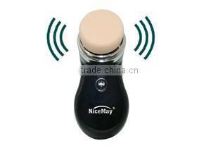 high quality mini electric vibrating cosmetic powder puff with handle