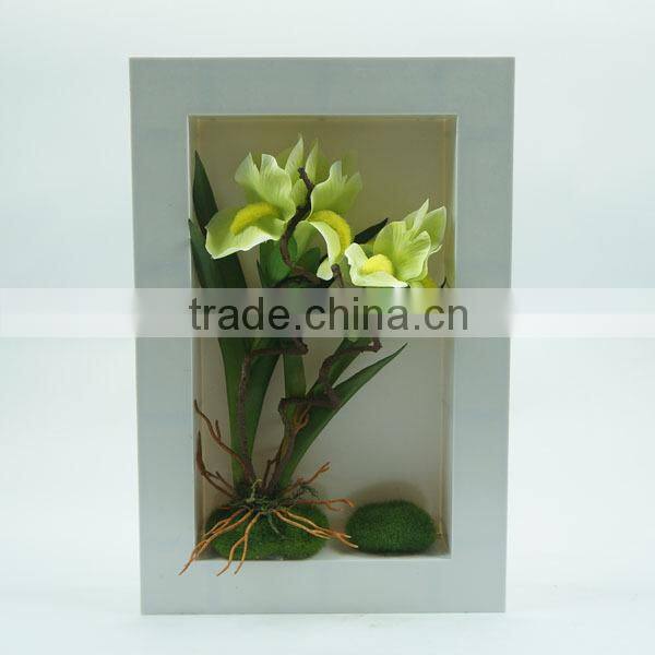 Indoor decoration artificial flower frame for wall decoration with wholesale price