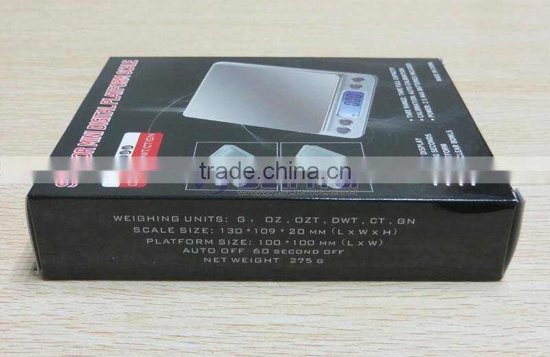 I2000 Model 500g/1000g/2000g Brushed Metal Plate I2000 Jewelry Scale