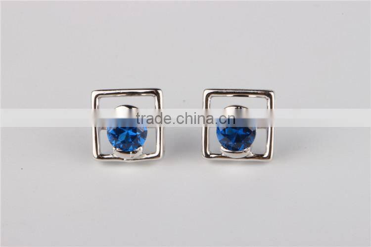 new design nice cheap earrings blue stone 925 silver earrings
