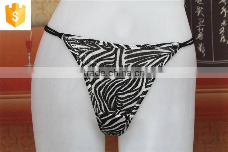 Leopard sexy mature underwear with sequin,sexy panty g-string
