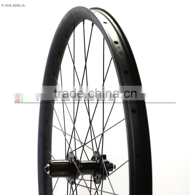 2016 new style offset MTB carbon clincher wheelset 29er hookless AM/DH 40mm wide racing Asymmetry wheels