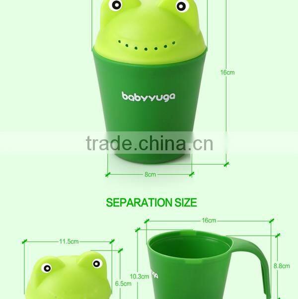 frog shape baby shampoo rinse cup