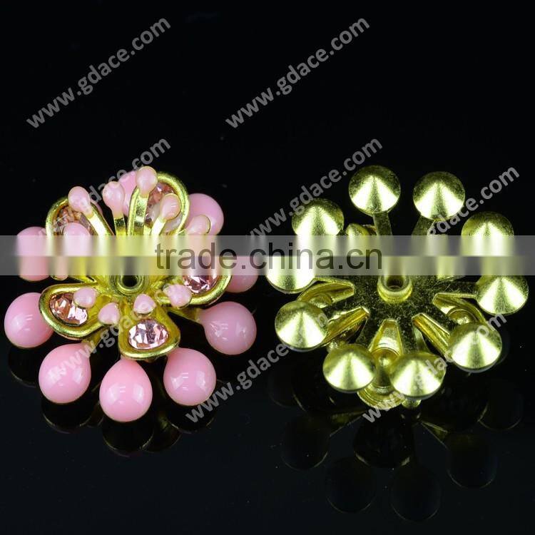 DIY jewelry accessories wholesale pink Color flower material