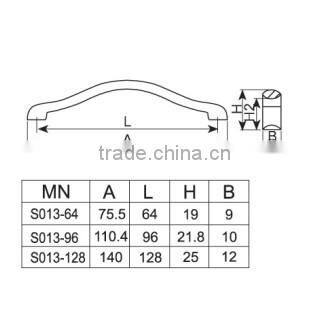 stainless steel casting cabinet handle , furniture handle
