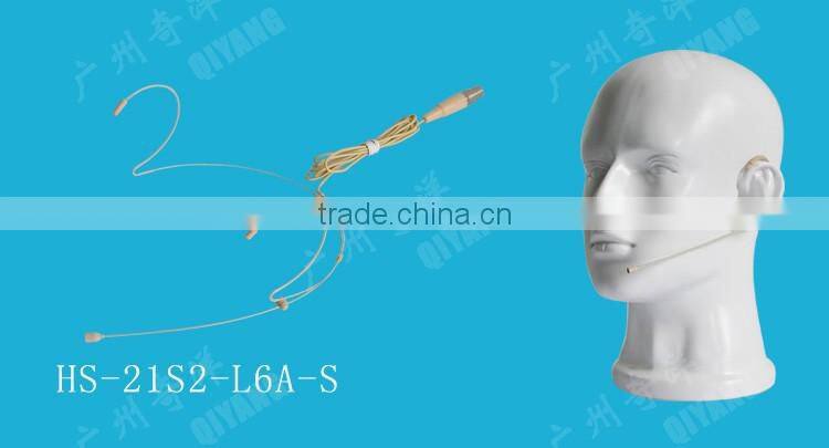 Freeboss HS-21S2-L6A 4 Pin Mini XLR Plug Omni Directional Electret Condenser Headset Microphone