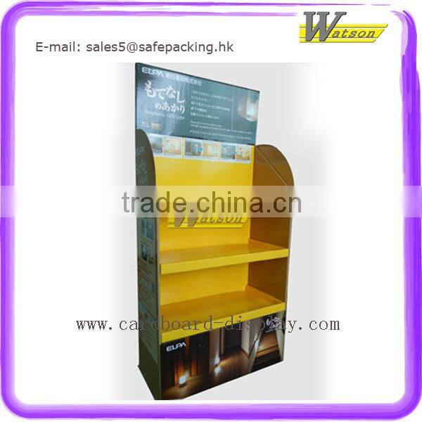 Supermarket Promotion Cardboard Floor Shelf Stand Pocket Display