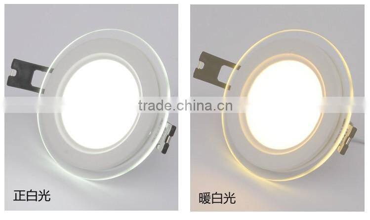 Round Glass LED Panel Light 6w 12w 18w SMD5730 LED Round Kitchen Lamp LED Ceiling Light