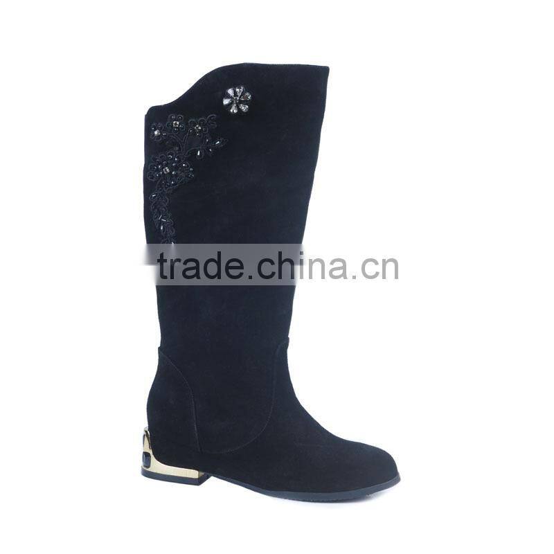 New Arrival Women Fashion Slip-on Mid-Calf Boot,Black Red Ladies Platform Boots