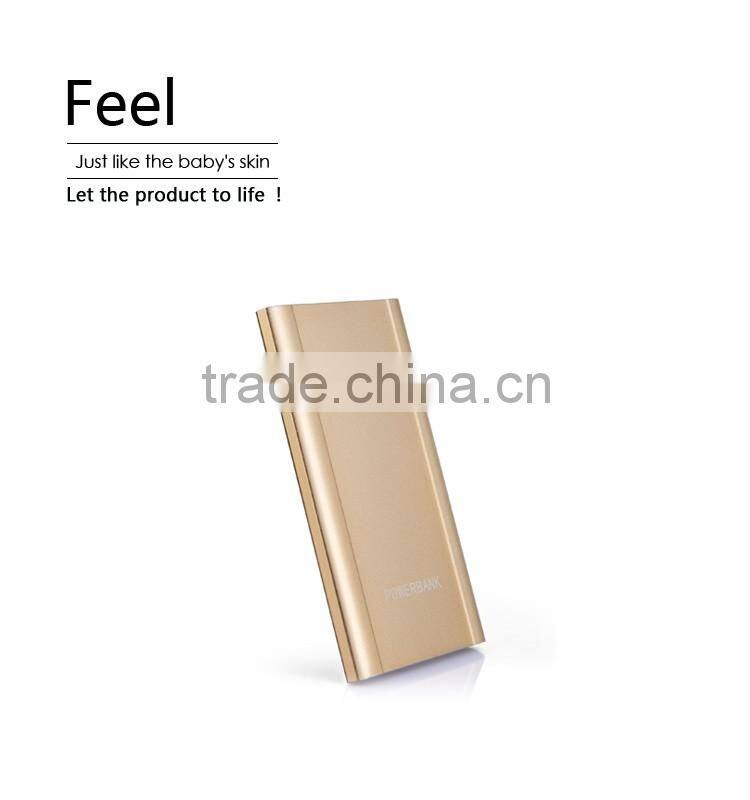 Hot new products for 2016 gift portable power bank ultra thin metal power bank for mobile phone
