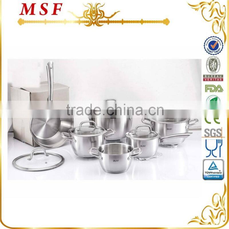 MSF High Level Quality 12pcs Stainless Steel Cookware Wholesale Products MSF-3826