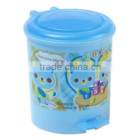 plastic mini cartoon colour garbage can for office ( pp)