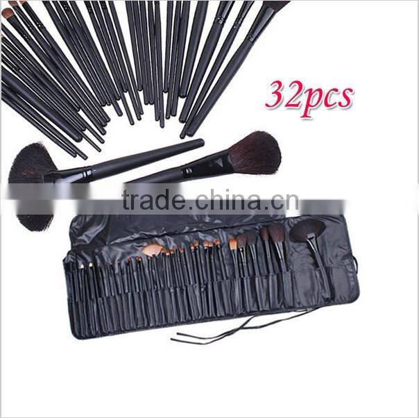 New 32 pcs goat hair cosmetic brush professional private label makeup brush set