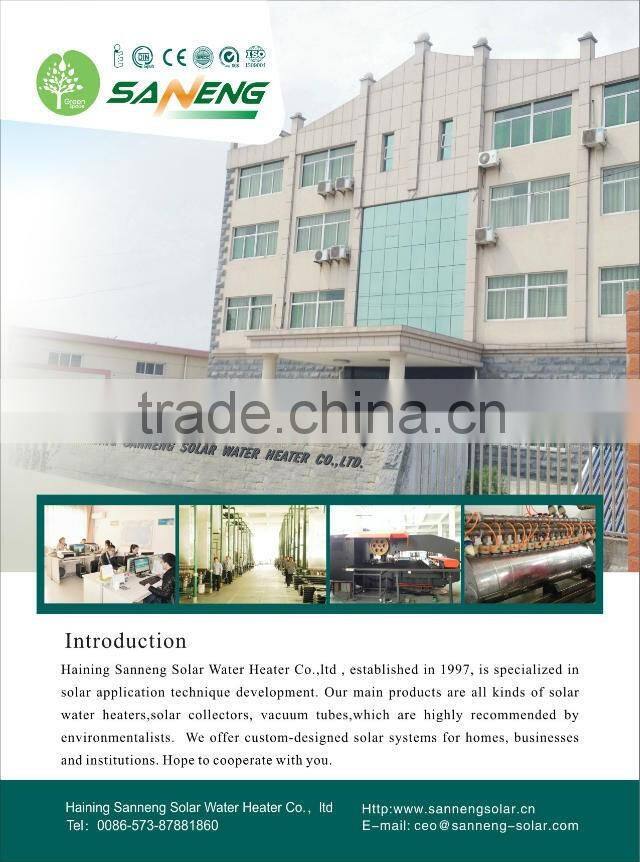 Stainless steel Vacuum Tube Compact Pressurized Solar water heater
