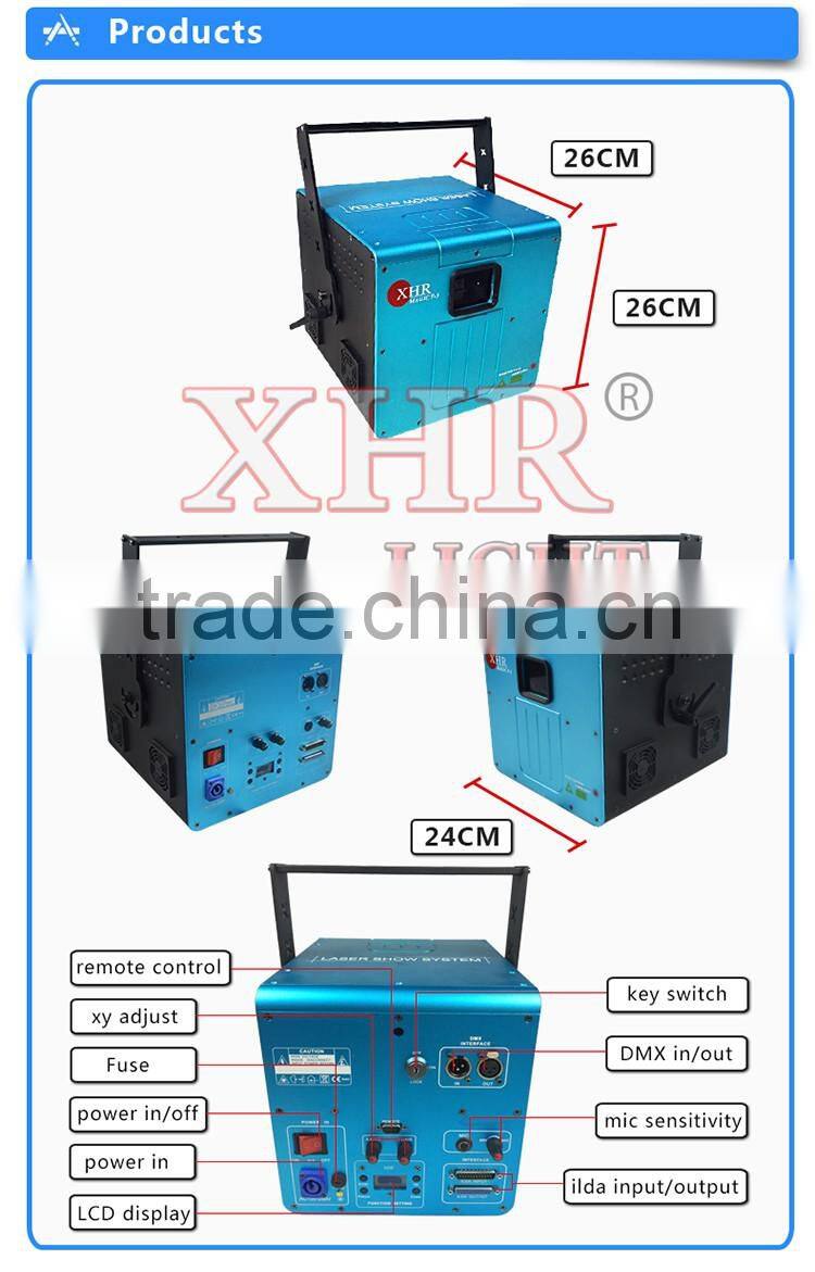 High power 3w RGB pink disco laser light for pub laser show