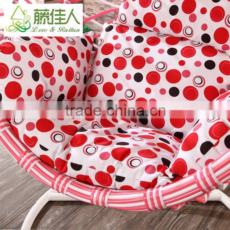 New Pink White Indoor Outdoor Patio Garden Living Room Bedroom Rattan Wicker Hanging Egg Basket Swing Chair